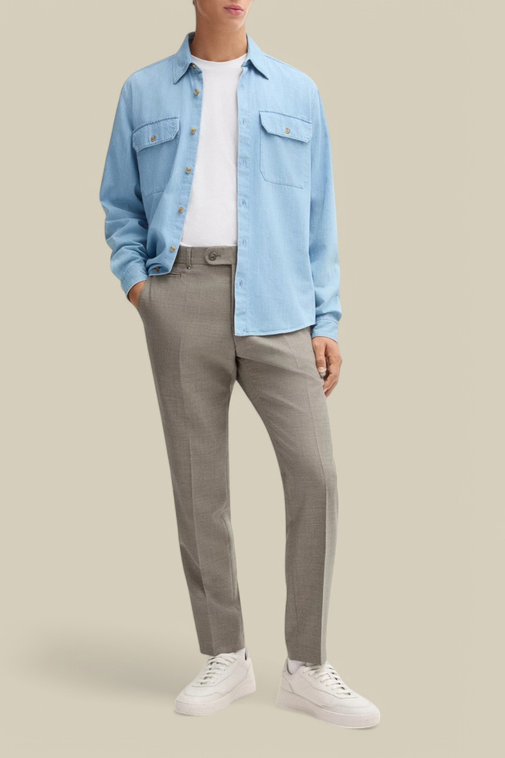 תמונת כל הלוק של מכנסיים מחוייטים סלים פיט